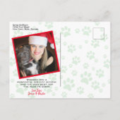 肉付き毛の膨らんだクリスマスポープ写真 シーズンポストカード (裏面)