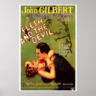肉体と悪魔 1926 映画 ポスター 印刷 20年代