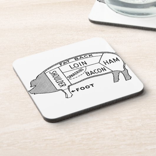 肉切りグラフ豚 コースター (左側)