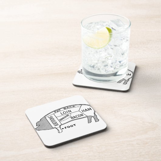 肉切りグラフ豚 コースター (右側)