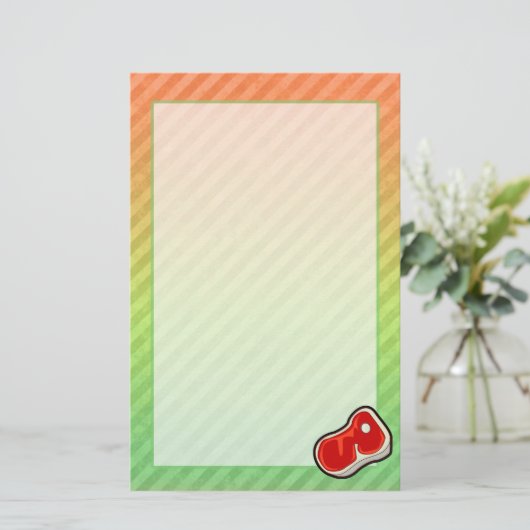 肉切りステーキ 便箋 (スタンド正面)