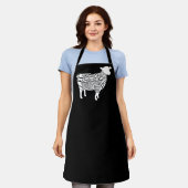 肉切りダック·ダック·ラム羊肉 エプロン (着用した状態)