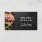 肉切りチャート | 木のステーキ 名刺 (裏面)