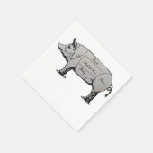 肉切りブタ図 スタンダードカクテルナプキン (角)