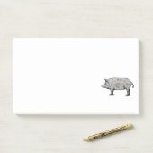 肉切りブタ図 ポストイット (デスク)