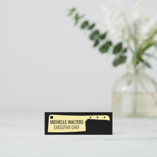 肉切り包丁 スキニー名刺 (スタンド正面)