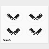 肉切り包丁 楕円形シール (シート)