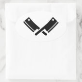 肉切り包丁 楕円形シール (バッグ)