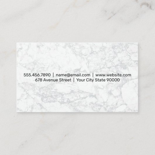 肉切り器 |白大理石 名刺 (裏面)