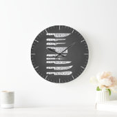 肉切り肉は時計の包丁を切る ラージ壁時計 (ホーム)