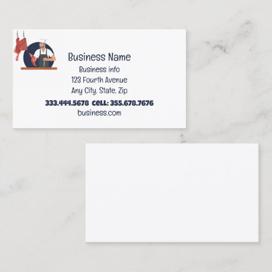 肉切り肉屋 名刺 (正面/裏面)