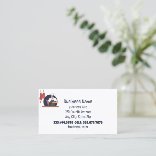 肉切り肉屋 名刺 (スタンド正面)