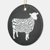 肉切り肉肉食子羊農家 セラミックオーナメント (左)