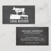 肉切り | 牛肉切りグラフ | 黒板 名刺 (正面/裏面)