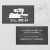 肉切り | 豚の切り取りグラフ | 黒板 名刺 (正面/裏面)