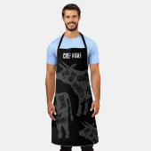 肉好きのビーフカットBBQエプロン エプロン (着用した状態)