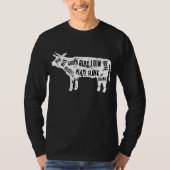 肉好きの肉切りダイアグラムシャツ Tシャツ (正面)