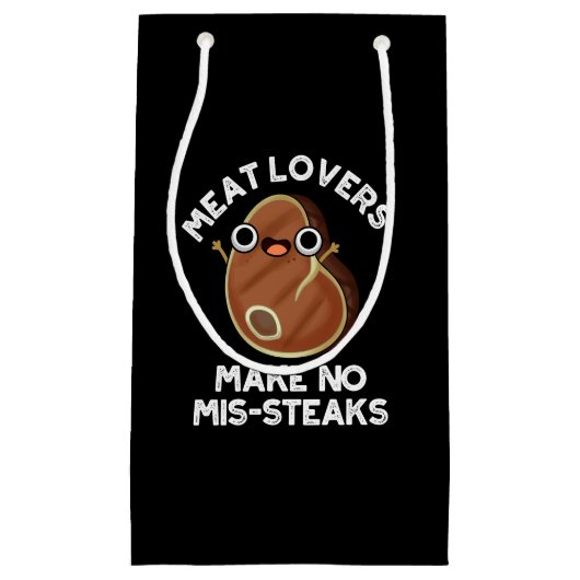 肉好きミスマステーキフードプンダークBG スモールペーパーバッグ (正面)