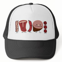 肉家族のT骨、ソーセージ、ミートボール…