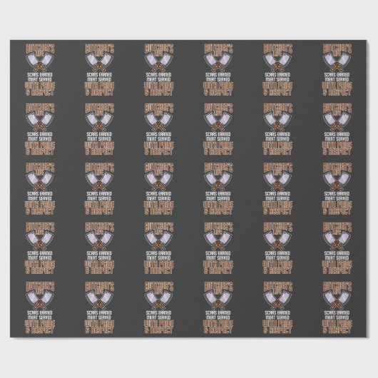 肉屋おもしろいライフミートサーバーソーセージ愛好者 ラッピングペーパー (フラット)