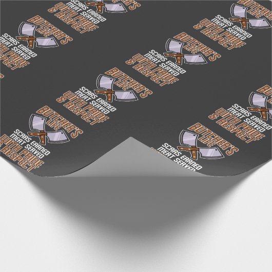 肉屋おもしろいライフミートサーバーソーセージ愛好者 ラッピングペーパー (角)