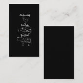 肉屋おもしろい肉鶏肉肉牛肉の肉切り肉 名刺 (正面/裏面)