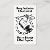 肉屋および肉屋の名刺 名刺 (裏面)