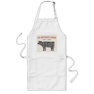 肉屋が牛肉の切り傷を誘導 ロングエプロン