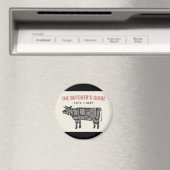 肉屋が牛肉の切り口を案内する マグネット (インサイチュ (食洗機))