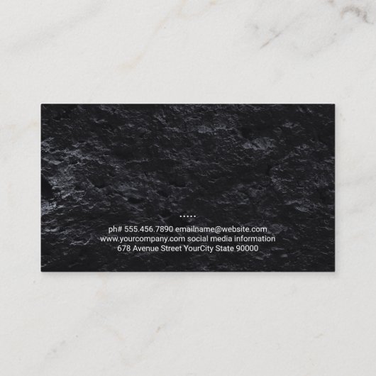 肉屋のナイフ | 動物のロゴメタル 名刺 (裏面)