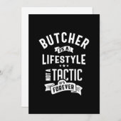 肉屋の仕事タイトルTeeギフトfor Mens Womens サンキューカード (正面/裏面)