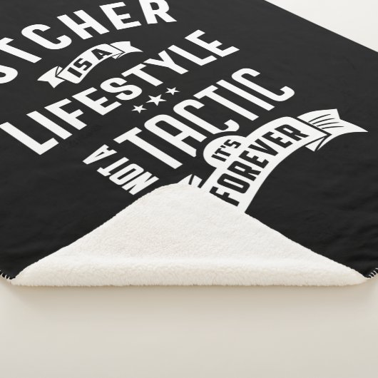 肉屋の仕事タイトルTeeギフトfor Mens Womens シェルパブランケット (3/4)