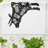 肉屋の牛肉は牛のダイアグラムのキッチンタオルギフトをカット キッチンタオル (折り畳み)