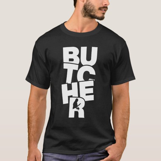 肉屋の職業の仕事 – Butcher_1 Tシャツ (正面)