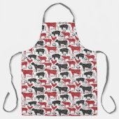 肉屋の肉の切り分け 牛 鶏 豚 羊  エプロン (正面)