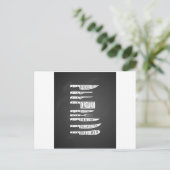 肉屋の肉切り包丁を使った料理長の調理師レシピナイフ ポストカード (スタンド正面)