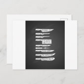 肉屋の肉切り包丁を使った料理長の調理師レシピナイフ ポストカード (正面/裏面)