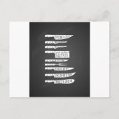 肉屋の肉切り包丁を使った料理長の調理師レシピナイフ ポストカード (正面)