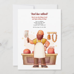 肉屋の退職パーティー 招待状