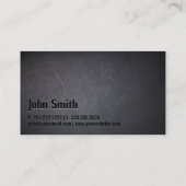 肉屋はっきりしたモダン文字エレガントダーク・ミニマル 名刺 (裏面)