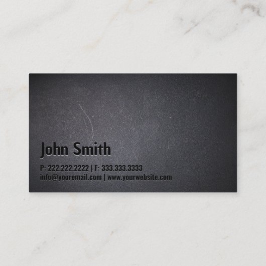 肉屋はっきりしたモダン文字エレガントダーク・ミニマル 名刺 (裏面)