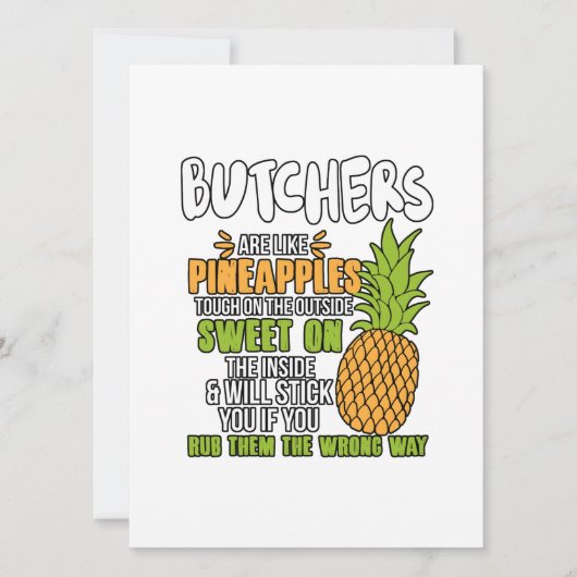 肉屋はパイナップルのようなものだ。 シーズンカード (正面)