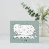 肉屋は豚を切るトニー・フェルナンデス葉書 ポストカード (スタンド正面)