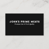 肉屋プレミアム肉カットのタグライン&スローガン 名刺 (裏面)