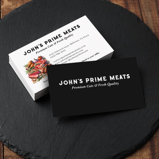 肉屋プレミアム肉カットのタグライン&スローガン 名刺