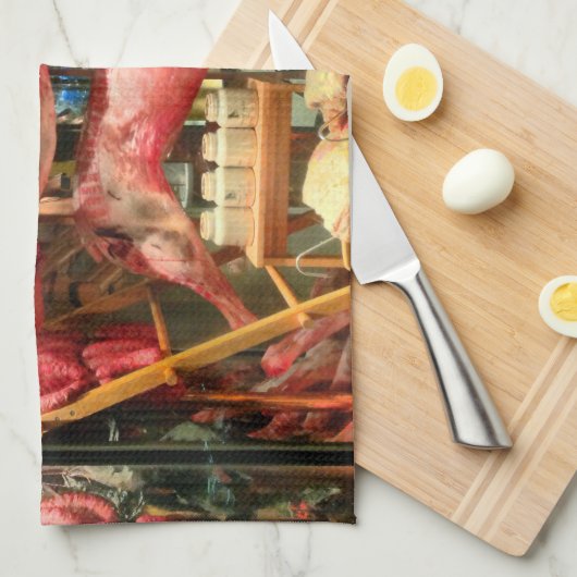 肉屋 キッチンタオル (四つ折り)