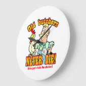 肉屋 ラージ壁時計 (傾斜)