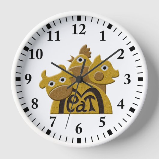 肉屋 壁時計 (正面)