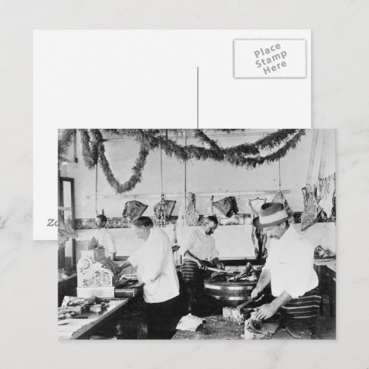 肉屋， 1895 ポストカード (正面/裏面)