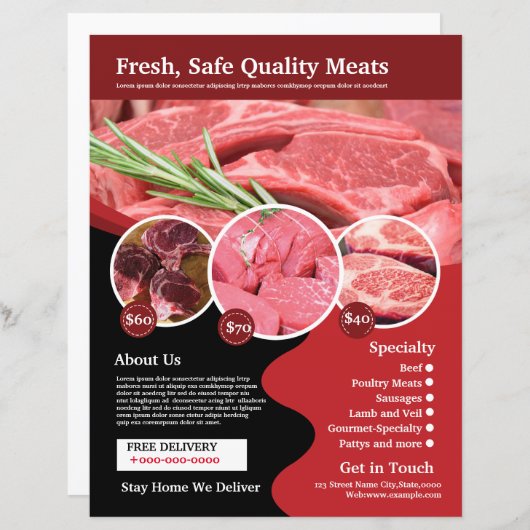 肉屋 | Butcher Shop Flyer (正面/裏面)